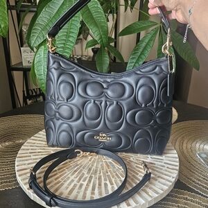 🖤🖤Coach Laurel Signature Leather Embossed Shoulder Bag